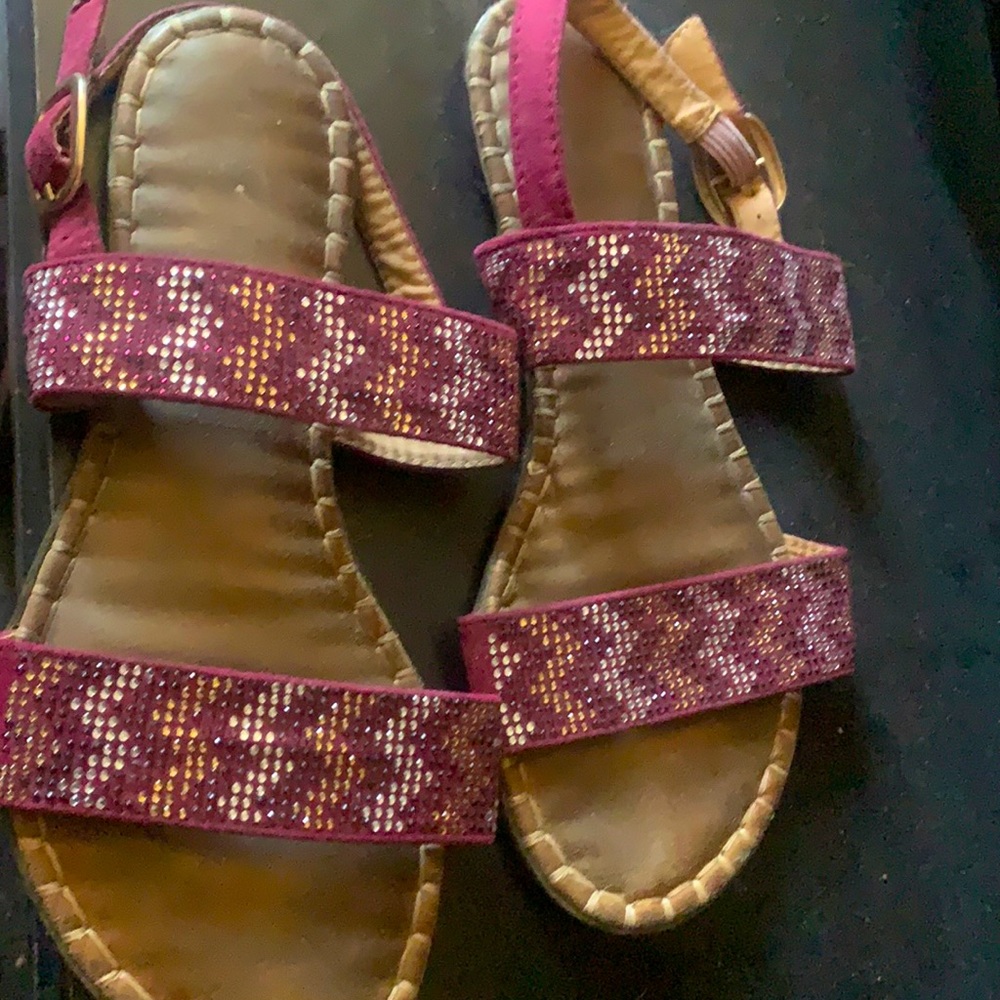 Bedazzled sandals open toes